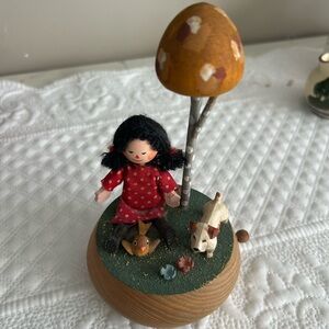 Vintage hand carved Music figurine